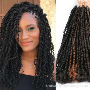SC Factory best price Passion Twist X2 Braiding Hair Faux Locs Crochet Hair Synthetic 18inch 80g 22 Roots